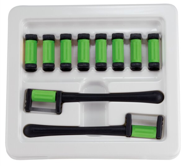 FitStrip  doppelseitige Streifen, 10 Streifen, 2 Griffe, grobe Körnung, 90 Micron / 0,30mm